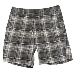 North Face Shorts Mens 34 Gray Plaid Chino Pura Vida 2.0 Performance Hiking